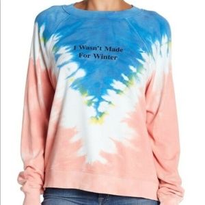 Wildfox I Wasnt Made for Winter Tie Dye Sweatshirt